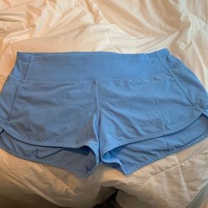 Lululemon speed up low rise 2.5” shorts. Size 2. blue nile color. Mint condition